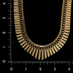 18K Yellow Gold Estate Fringe Necklace -Luxe Rings Shop ESNK7445C