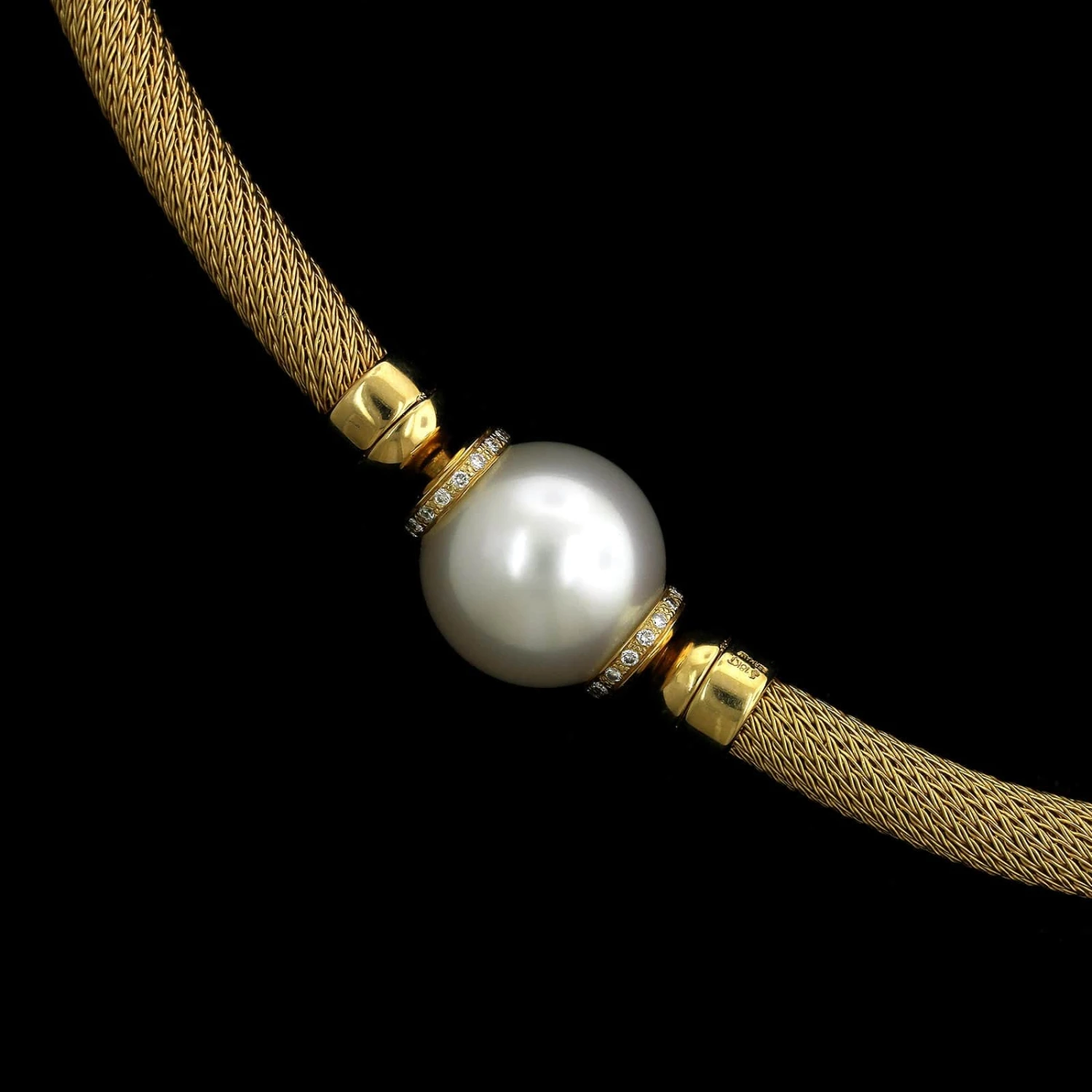 Paspaley 18K Yellow Gold Estate Cultured South Sea Pearl Necklace 4 Paspaley 18K Yellow Gold Estate Cultured South Sea Pearl Necklace - Image 2