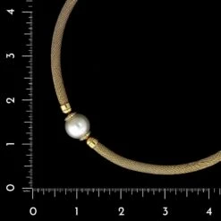Paspaley 18K Yellow Gold Estate Cultured South Sea Pearl Necklace 7 Paspaley 18K Yellow Gold Estate Cultured South Sea Pearl Necklace -Luxe Rings Shop ESNK7521C