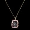 Rosanne Pugliese 22K Yellow Gold Estate Morganite Pendant Necklace 1 Rosanne Pugliese 22K Yellow Gold Estate Morganite Pendant Necklace -Luxe Rings Shop ESNK7572A