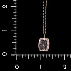 Rosanne Pugliese 22K Yellow Gold Estate Morganite Pendant Necklace -Luxe Rings Shop ESNK7572D