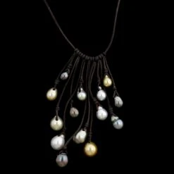 Tresors De St Barth Estate Multicolor Tahitian Pearl Necklace