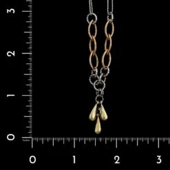 14K Tricolor Gold Estate Necklace -Luxe Rings Shop ESNK7726C