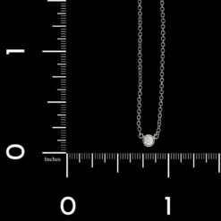 Tiffany & Co. Elsa Peretti Platinum Estate Diamond By The Yard Single Diamond Pendant -Luxe Rings Shop ESNK7857C