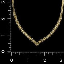 18K Tricolor Gold Estate Necklace -Luxe Rings Shop ESNK7868C