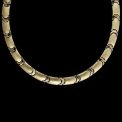 14K Two-tone Gold Estate Fancy Link Necklace