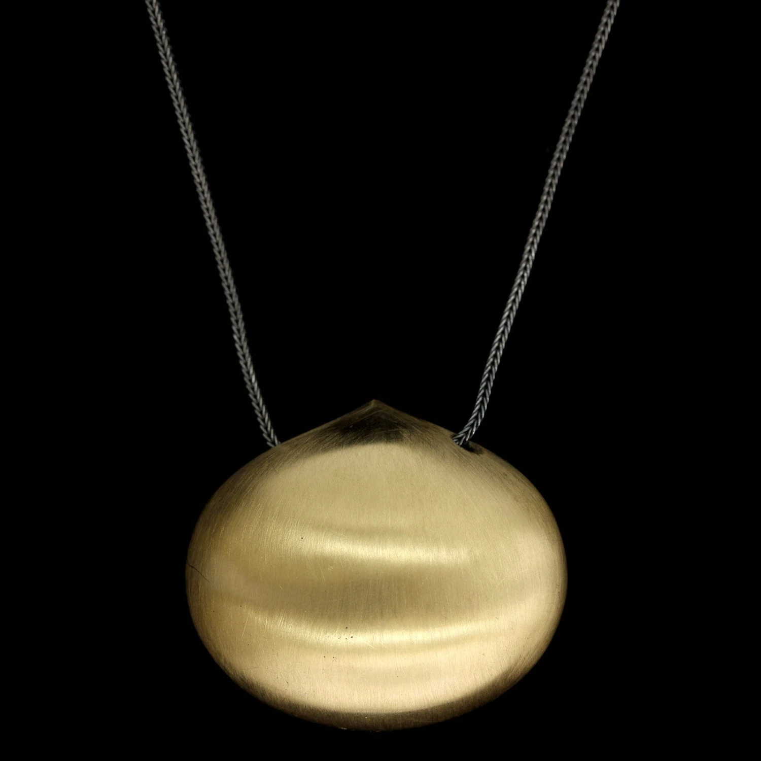 Gabriella Kiss Sterling Silver And 18K Yellow Gold Estate Chestnut Necklace 3 Gabriella Kiss Sterling Silver And 18K Yellow Gold Estate Chestnut Necklace