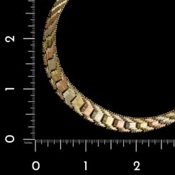 14K Tricolor Gold Estate Woven Link Necklace -Luxe Rings Shop ESNK7989C