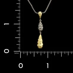 John Hardy Sterling Silver And 18K Yellow Gold Estate Triple Teardrop Necklace -Luxe Rings Shop ESNK7991C