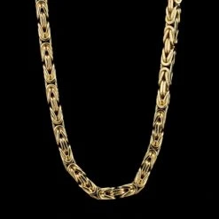 14K Yellow Gold Estate Byzantine Link Necklace