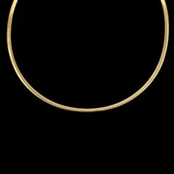 14K Two-tone Gold Estate Reversable Omega Necklace