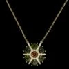 Paul Morelli 18K Yellow Gold Estate Tourmaline And Diamond Fleurette Pendant -Luxe Rings Shop ESNK8019A