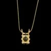 Galatea 14K Yellow Gold Estate DavinChi Citrine And Diamond Pendant -Luxe Rings Shop ESNK8026A