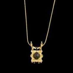 Galatea 14K Yellow Gold Estate DavinChi Citrine And Diamond Pendant