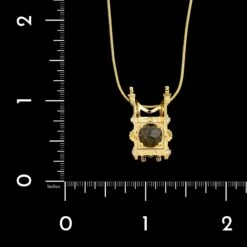 Galatea 14K Yellow Gold Estate DavinChi Citrine And Diamond Pendant -Luxe Rings Shop ESNK8026D