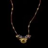 Laura Gibson 22K Yellow Gold Estate Citrine And Sapphire Bead Necklace -Luxe Rings Shop ESNK8069A