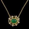 Gurhan 24K Yellow Gold Estate Emerald And Diamond Pendant -Luxe Rings Shop ESNK8073A