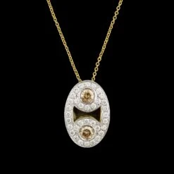 Roberto Coin 18K Two-tone Gold Estate Diamond Marina Pendant