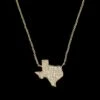 Sidney Evan 14K Yellow Gold Estate Diamond Texas State Outline Pendant Neckalce -Luxe Rings Shop ESNK8096A
