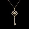 Tiffany & Co. 18K Rose Gold Estate Knot Key Pendant
