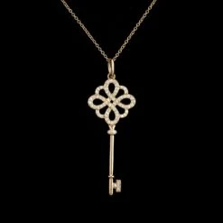 Tiffany & Co. 18K Rose Gold Estate Knot Key Pendant