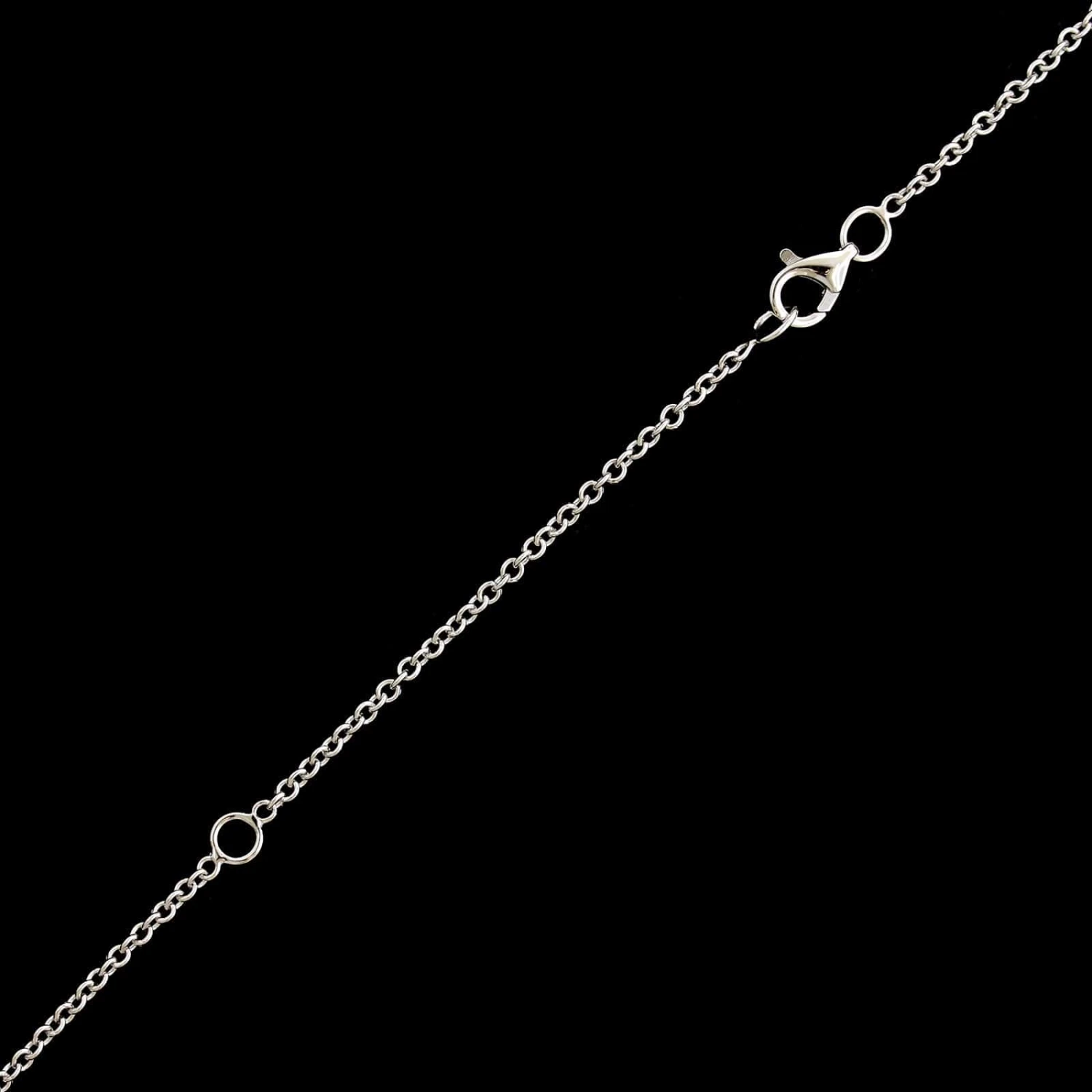 14K White Gold Estate Opal And Diamond Necklace 5 14K White Gold Estate Opal And Diamond Necklace - Image 3