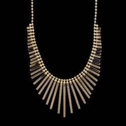 14K Yellow Gold Estate Fringe Necklace