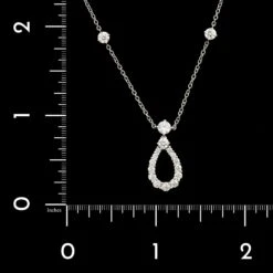 Harry Winston Platinum Estate Diamond Loop Pendant Necklace -Luxe Rings Shop ESNK8225d