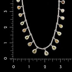 18K White Gold Estate Yellow Diamond Necklace -Luxe Rings Shop ESNK8229D