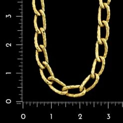 Henry Dunay 18K Yellow Gold Estate Faceted Link Necklace -Luxe Rings Shop ESNK8236C