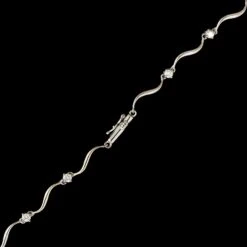 18K White Gold Estate Tanzanite And Diamond Necklace -Luxe Rings Shop ESNK8243C