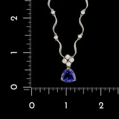 18K White Gold Estate Tanzanite And Diamond Necklace -Luxe Rings Shop ESNK8243D