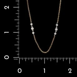 18K Rose And White Gold Estate Diamond Necklace -Luxe Rings Shop ESNK8263D