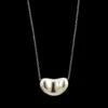 Tiffany & Co. Sterling Silver Estate Elsa Peretti Bean Pendant Necklace -Luxe Rings Shop ESNK8275A