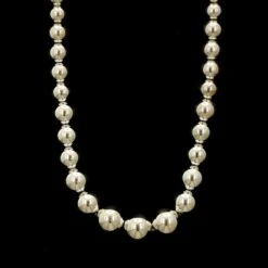 Tiffany & Co. Sterling Silver Estate Graduated Hardwear Ball Necklace