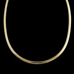 14K Yellow Gold Estate Omega Chain Necklace