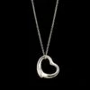 Tiffany & Co. Sterling Silver Estate Open Heart Elsa Pereti Pendant -Luxe Rings Shop ESNK8384A