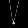 14K Yellow Gold Estate Diamond Solitaire Pendant -Luxe Rings Shop ESNK8411A