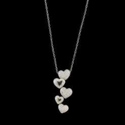 Casa Gi 18K White Gold Estate Diamond Pendant Necklace