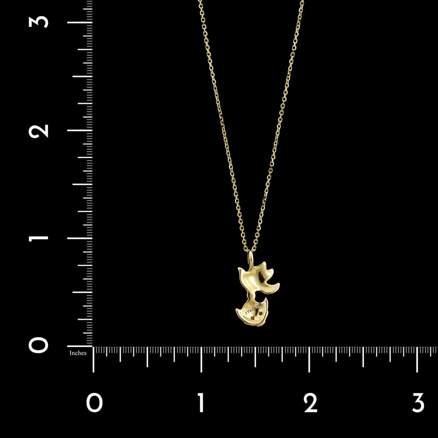 14K Yellow Gold Estate Diamond Fish Pendant 4 14K Yellow Gold Estate Diamond Fish Pendant - Image 2