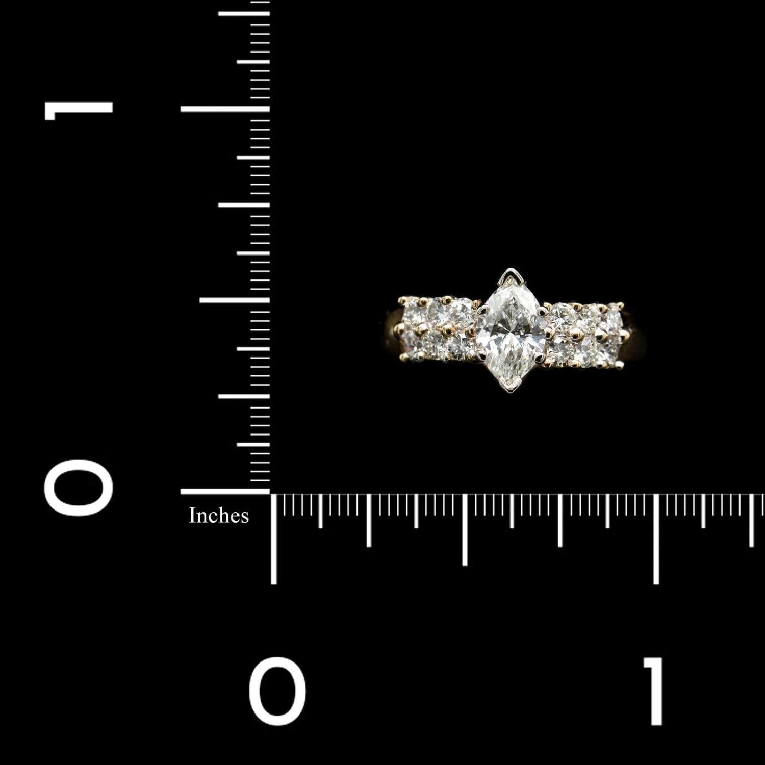 18K Two-tone Gold Estate Diamond Ring 5 18K Two-tone Gold Estate Diamond Ring - Image 3