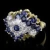18K Two-Tone Gold Estate Sapphire And Diamond Ring -Luxe Rings Shop ESRG6814