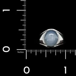 14K White Gold Estate Star Sapphire Ring -Luxe Rings Shop ESRG9696D