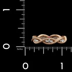 Roberto Coin 18K Rose Gold Estate Diamond Barocco Ring -Luxe Rings Shop ESRG9714D