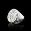 14K White Gold Estate Family Crest Ring -Luxe Rings Shop ESRG9723A
