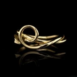 18K Yellow Gold Estate Swirl Ring