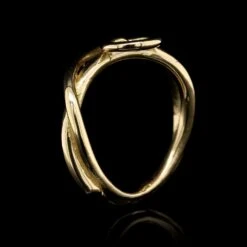 18K Yellow Gold Estate Swirl Ring -Luxe Rings Shop ESRG9879C