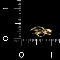 18K Yellow Gold Estate Swirl Ring -Luxe Rings Shop ESRG9879D