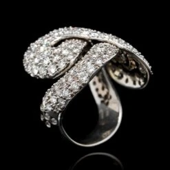 H. Stern 18K White Gold Estate Diamond Celtic Dunes Ring -Luxe Rings Shop ESRG9924C