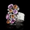 14K White Gold Estate Diamond And Gem Set Ring -Luxe Rings Shop ESRG9953A